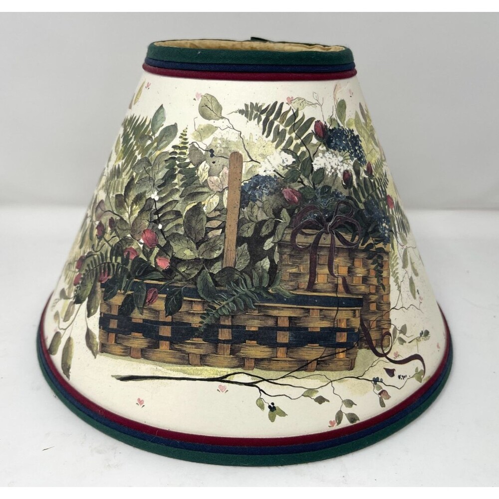 1998 Longaberger Pat Richter Homestead  Lamp Shade Baskets 7" H x 10" W NICE!